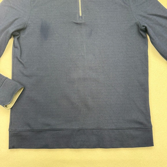 Twillory Performance Sweatshirt Mens M Blue 1/4 Zip Pullover Golf Tailored Fit - Picture 3 of 10